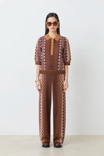 Cargar imagen en el visor de la galería, Pantalón jacquard CHOCOLATE