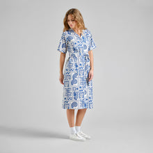 Cargar imagen en el visor de la galería, Vestido estampado ocean Azul