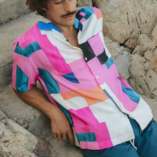 Cargar imagen en el visor de la galería, Camisa manga corta Abstract Block Multicolor