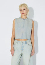 Load image into Gallery viewer, top-vaquero-mujer-denim-algodon-cremallera-espalda-arbol-shop