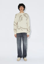 Load image into Gallery viewer, jersey-jacquard-algodon-hombre-mujer-ecru-diseno-grafico-abstracto-dr-denim-arbol-shop