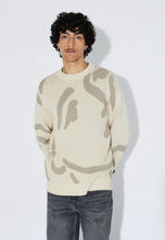 Load image into Gallery viewer, jersey-jacquard-algodon-hombre-mujer-ecru-diseno-grafico-abstracto-dr-denim-arbol-shop