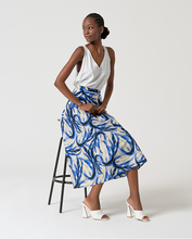 Cargar imagen en el visor de la galería, Falda midi AZUL