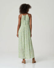Load image into Gallery viewer, vestido-largo-mujer-cuello-halter-estampado-abstracto-lima-arbol-shop