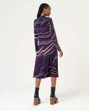 Cargar imagen en el visor de la galería, Vestido midi elástico MORADO