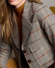 Cargar imagen en el visor de la galería, Blazer cropped de cuadros