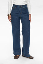 Cargar imagen en el visor de la galería, pantalon-vaquero-mujer-hilos-metalizados-brillo-denim-azul-oscuro-5-bolsillos-arbol-shop