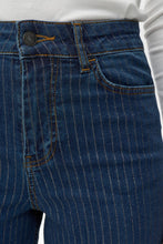 Cargar imagen en el visor de la galería, pantalon-vaquero-mujer-hilos-metalizados-brillo-denim-azul-oscuro-5-bolsillos-arbol-shop