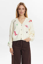 Cargar imagen en el visor de la galería, cardigan-punto-mujer-bordado-flores-artesanal-estilo-vintage-arbol-shop