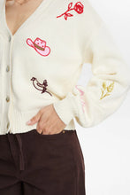 Cargar imagen en el visor de la galería, Cárdigan bordado BLANCO