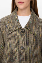 Cargar imagen en el visor de la galería, Abrigo dibujo de espigas MARRÓN