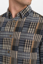 Cargar imagen en el visor de la galería, Camisa Patchwork AZUL