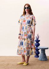 Load image into Gallery viewer, vestido-midi-mujer-cuello-halter-estampado-geometrico-artistico-lima-arbol-shop