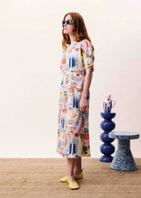 Load image into Gallery viewer, Vestido Midi con Estampado Geométrico Artístico
