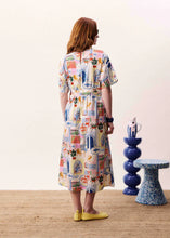 Load image into Gallery viewer, vestido-midi-mujer-cuello-halter-estampado-geometrico-artistico-lima-arbol-shop