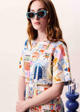 Load image into Gallery viewer, vestido-midi-mujer-cuello-halter-estampado-geometrico-artistico-lima-arbol-shop