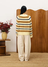 Cargar imagen en el visor de la galería, Jersey de rayas BEIGE