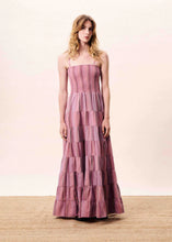 Cargar imagen en el visor de la galería, Vestido Largo con tirantes rayas Rosa