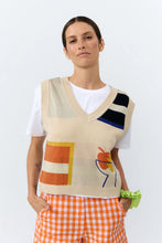 Cargar imagen en el visor de la galería, chaleco-punto-mujer-crema-escote-v-suite13-arbol-shop