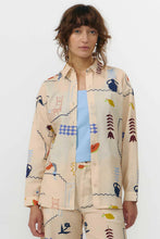 Load image into Gallery viewer, camisa-mujer-sostenible-algodon-organico-lino-estampado-cubista-suite13-arbol-shop