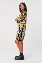 Cargar imagen en el visor de la galería, Vestido corto jacquard BEIGE