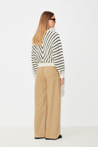 Jersey de rayas caladas BLANCO