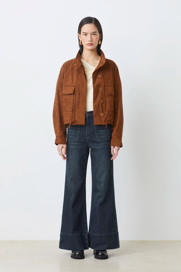 Chaqueta de gamuza OCRE