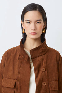 Chaqueta de gamuza OCRE