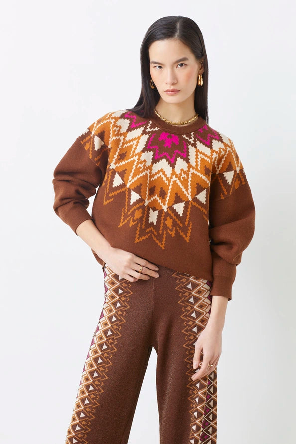 Jersey de jacquard MARRÓN