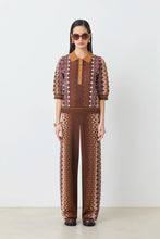 Cargar imagen en el visor de la galería, Jersey polo de jacquard CHOCOLATE
