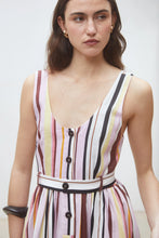 Cargar imagen en el visor de la galería, Vestido tirantes rayas multicolor
