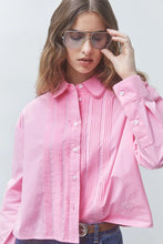 Cargar imagen en el visor de la galería, Blusa corta plisada Rosa
