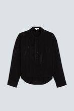 Cargar imagen en el visor de la galería, Camisa con detalles de pedrería negra
