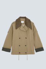 Load image into Gallery viewer, Gabardina con cierre de doble botón Beige
