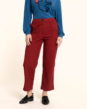 Load image into Gallery viewer, Pantalón pana de canalé ancho Rojo
