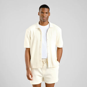 Camisa acanalada BLANCO