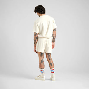 Pantalón corto waffle BLANCO