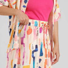 Cargar imagen en el visor de la galería, Falda ligera estampada MULTICOLOR
