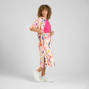 Falda ligera estampada MULTICOLOR