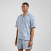 Camisa manga corta estampado azul