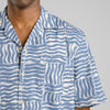 Camisa manga corta estampado azul