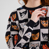 Jersey cuello redondo Cat Negro