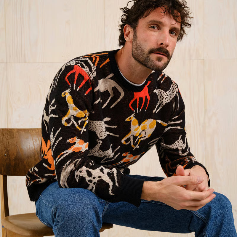 Jersey jacquard NEGRO