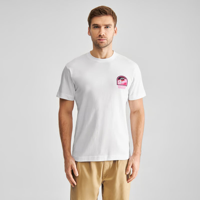 Camiseta con serigrafía BLANCO