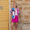 Camisa manga corta Abstract Block Multicolor