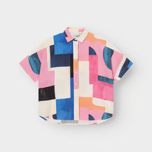 Cargar imagen en el visor de la galería, Camisa manga corta Abstract Block Multicolor
