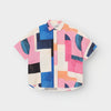 Camisa manga corta Abstract Block Multicolor