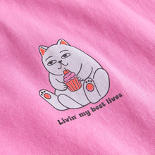 Cargar imagen en el visor de la galería, Camiseta cat Manga corta Rosa
