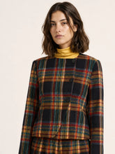 Load image into Gallery viewer, Chaqueta de cuadros escoceses Multicolor
