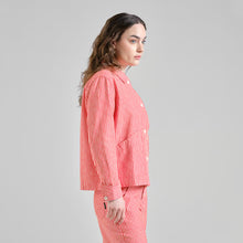 Cargar imagen en el visor de la galería, Chaqueta work rayas Rojo
